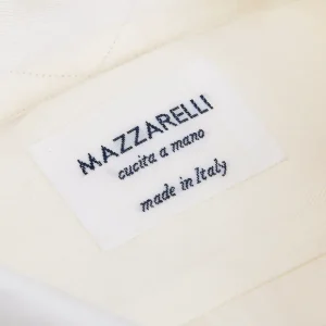 Mazzarelli Shirts | Off White Cotton Twill Bd Regular Shirt