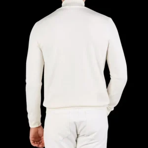 Gran Sasso Knitwear | Off White Extra Fine Merino Roll Neck