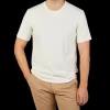 Tela Genova T-Shirts | Off-White Washed Organic Cotton T-Shirt