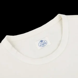 Tela Genova T-Shirts | Off-White Washed Organic Cotton T-Shirt