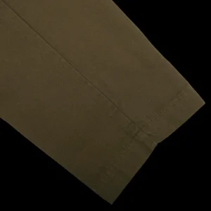 Universal Works Trousers | Olive Green Cotton Canvas Military Chinos
