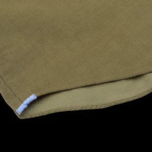 Xacus Shirts | Olive Green Cotton Corduroy Casual Shirt