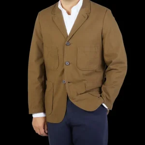 Universal Works Coats & Jackets | Olive Green Cotton Five Pocket Jacket