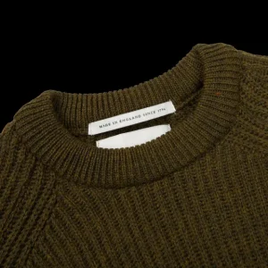 Peregrine Sweaters | Olive Green Merino Wool Ford Crewneck