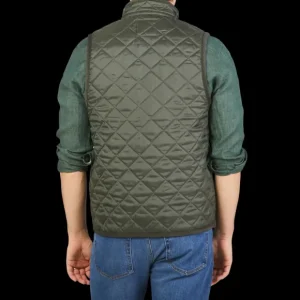 Lavenham Gilets | Olive Green Mickfield Technical Gilet