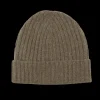 Amanda Christensen Beanies | Olive Ribbed Cashmere Beanie