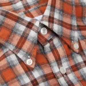 Xacus Shirts | Orange Checked Plaid Cotton Bd Legacy Shirt