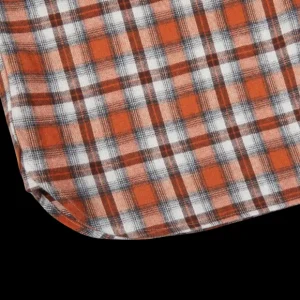 Xacus Shirts | Orange Checked Plaid Cotton Bd Legacy Shirt