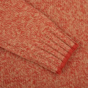 Gran Sasso Sweaters | Orange Melange Wool Geelong Crewneck