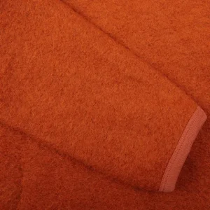 Universal Works Cardigans | Orange Wool Fleece Button Cardigan
