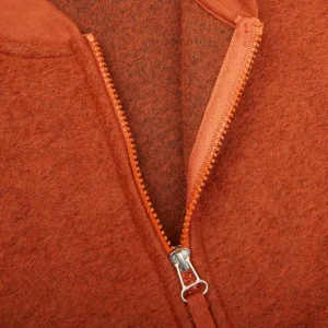 Universal Works Outerwear | Orange Wool Fleece Zip Waistcoat