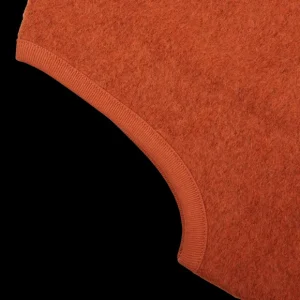 Universal Works Outerwear | Orange Wool Fleece Zip Waistcoat