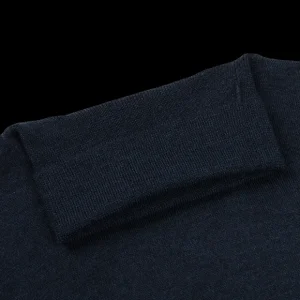 Gran Sasso Knitwear | Petrol Blue Merino Wool Roll Neck