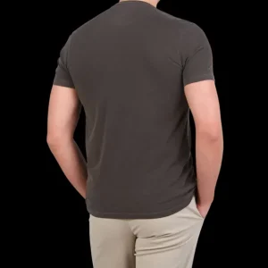 Majestic Filatures T-Shirts | Pine Green Cotton Stretch T-Shirt