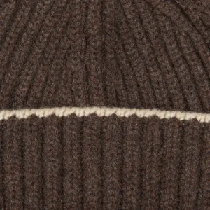 William Lockie Beanies | Porcupine Alabaster Cashmere Ribbed Short Beanie