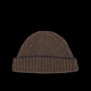 William Lockie Beanies | Porcupine Blackberry Cashmere Ribbed Short Beanie