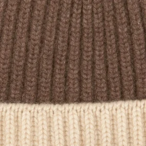 William Lockie Beanies | Porcupine Two-Tone Cashmere Ribbed Beanie