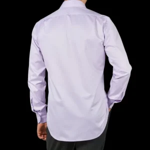 Stenströms Shirts | Purple Cotton Twofold Fitted Body Shirt