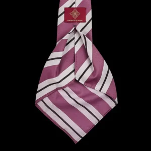 Dreaming Of Monday Ties | Purple Regimental 7-Fold Wool Tie