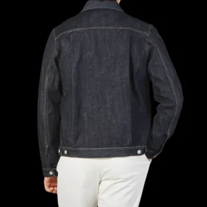 Tela Genova Outerwear | Raw Blue Cotton Selvedge Denim Jacket