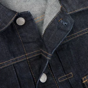 Tela Genova Coats & Jackets | Raw Blue Cotton Selvedge Denim Jacket