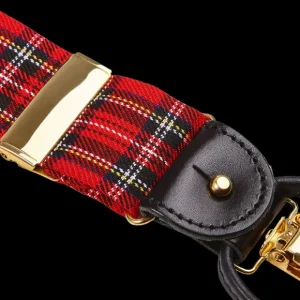 Albert Thurston Braces | Red Tartan Checked Wool 35Mm Braces