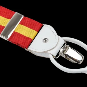 Albert Thurston Braces | Red Yellow Lords Stripe 40Mm Braces