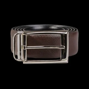 Canali Belts | Reversible Black Brown Leather 35Mm Belt