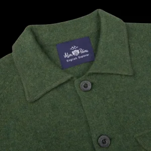 Alan Paine Outerwear | Rosemary Green Lambswool Two Pocket Overshirt