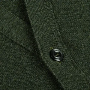 William Lockie Knitwear | Rosemary Green Lambswool Button Cardigan