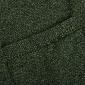 William Lockie Knitwear | Rosemary Green Lambswool Button Cardigan