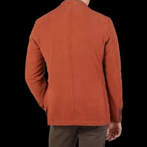 L.B.M. 1911 Blazers | Rust Orange Cotton Moleskin Blazer