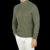 Zanone Knitwear | Sage Green Ribbed Wool Rollneck