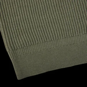 Zanone Knitwear | Sage Green Ribbed Wool Rollneck