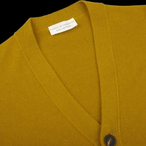 Filippo de Laurentiis Knitwear | Senape Wool Cashmere Button Cardigan