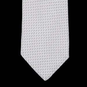 Amanda Christensen Ties | Silver Grey Grenadine Grossa Lined Silk Tie