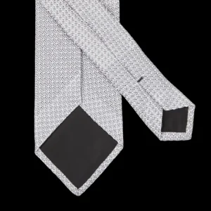 Amanda Christensen Ties | Silver Grey Grenadine Grossa Lined Silk Tie