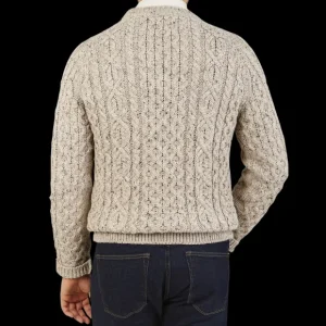 Peregrine Sweaters | Skiddaw Beige Merino Wool Hudson Jumper