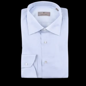 Canali Shirts | Sky Blue Single Cuff Cotton Shirt