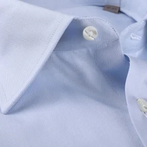 Canali Shirts | Sky Blue Single Cuff Cotton Shirt