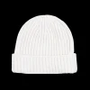 William Lockie Beanies | Snow White Cashmere Ribbed Beanie