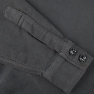 Aspesi Outerwear | Steel Grey Cotton Moleskin Overshirt