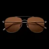 Chimi Sunglasses | Steel Pilot Brown Sunglasses 55Mm