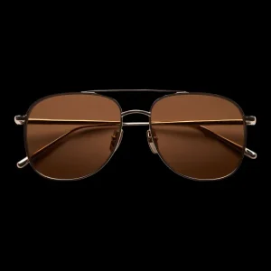 Chimi Sunglasses | Steel Pilot Brown Sunglasses 55Mm