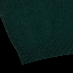 Alan Paine Knitwear | Tartan Green Lambswool Crew Neck