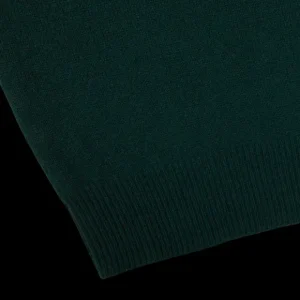 Alan Paine Knitwear | Tartan Green Lambswool V-Neck