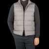 Herno Outerwear | Taupe Beige Cashmere Silk Padded Gilet