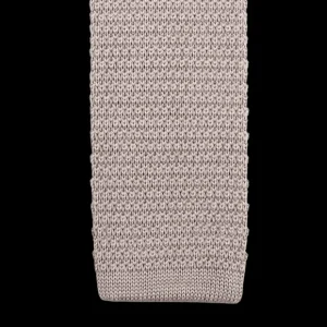 Amanda Christensen Ties | Taupe Beige Knitted Wool Tie