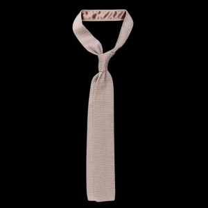 Amanda Christensen Ties | Taupe Beige Knitted Wool Tie