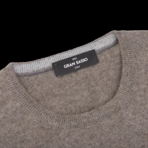 Gran Sasso Knitwear | Taupe Beige Pure Cashmere Crewneck